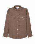 Camicia Texana Lino Tinta Unita
