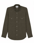 Camicia Texana Lino Tinta Unita
