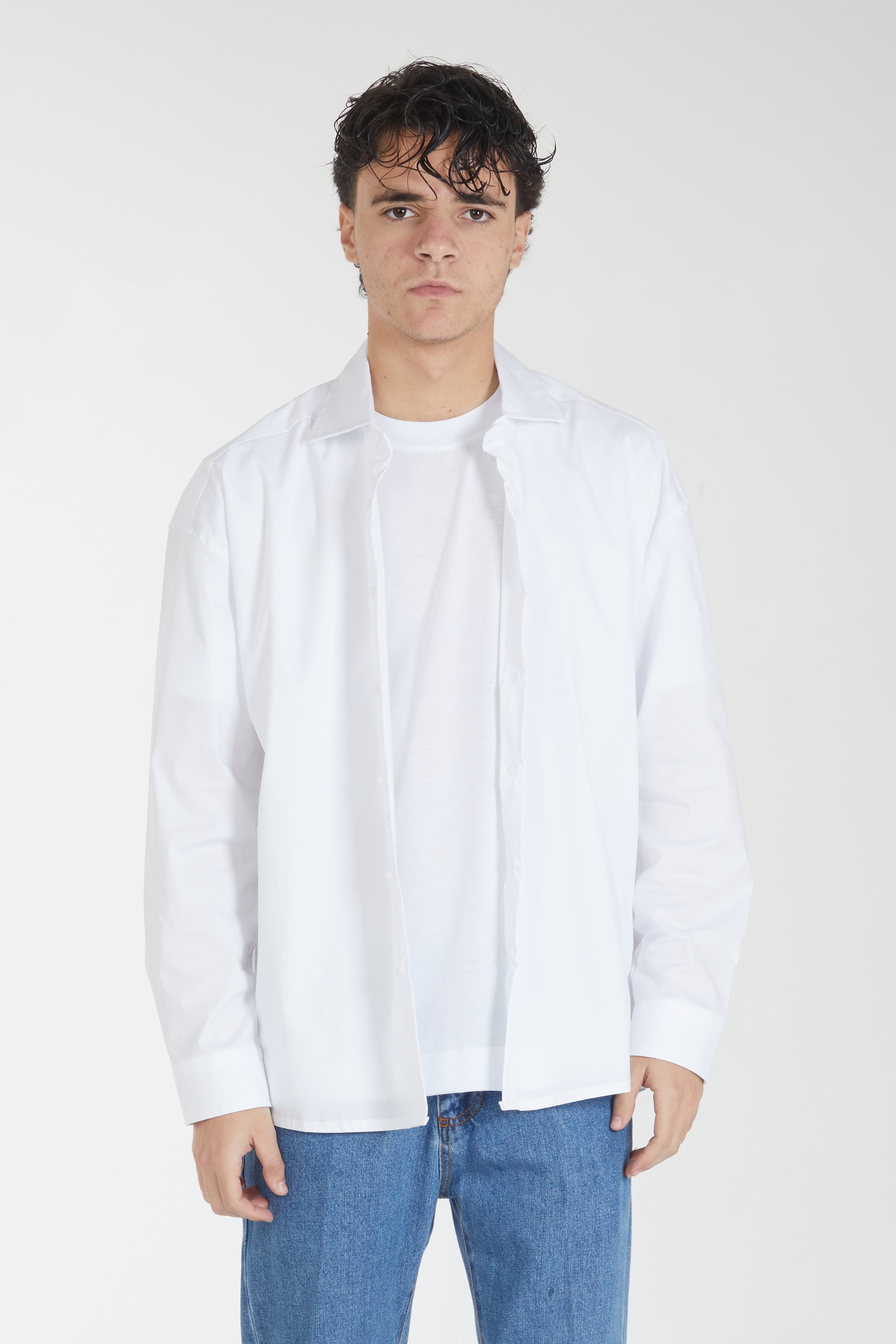 Camicia Over Tinta Unita