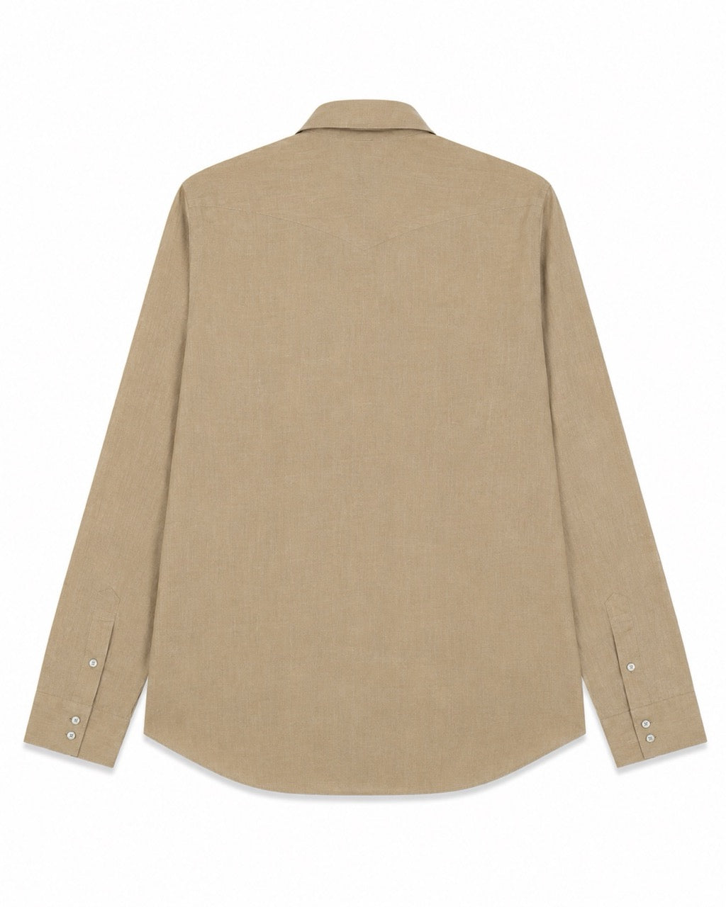 Camicia Texana Lino Tinta Unita