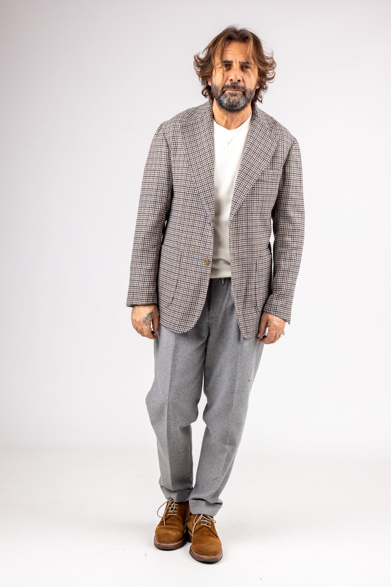 Giacca Napoli Crusca Pied de Poule