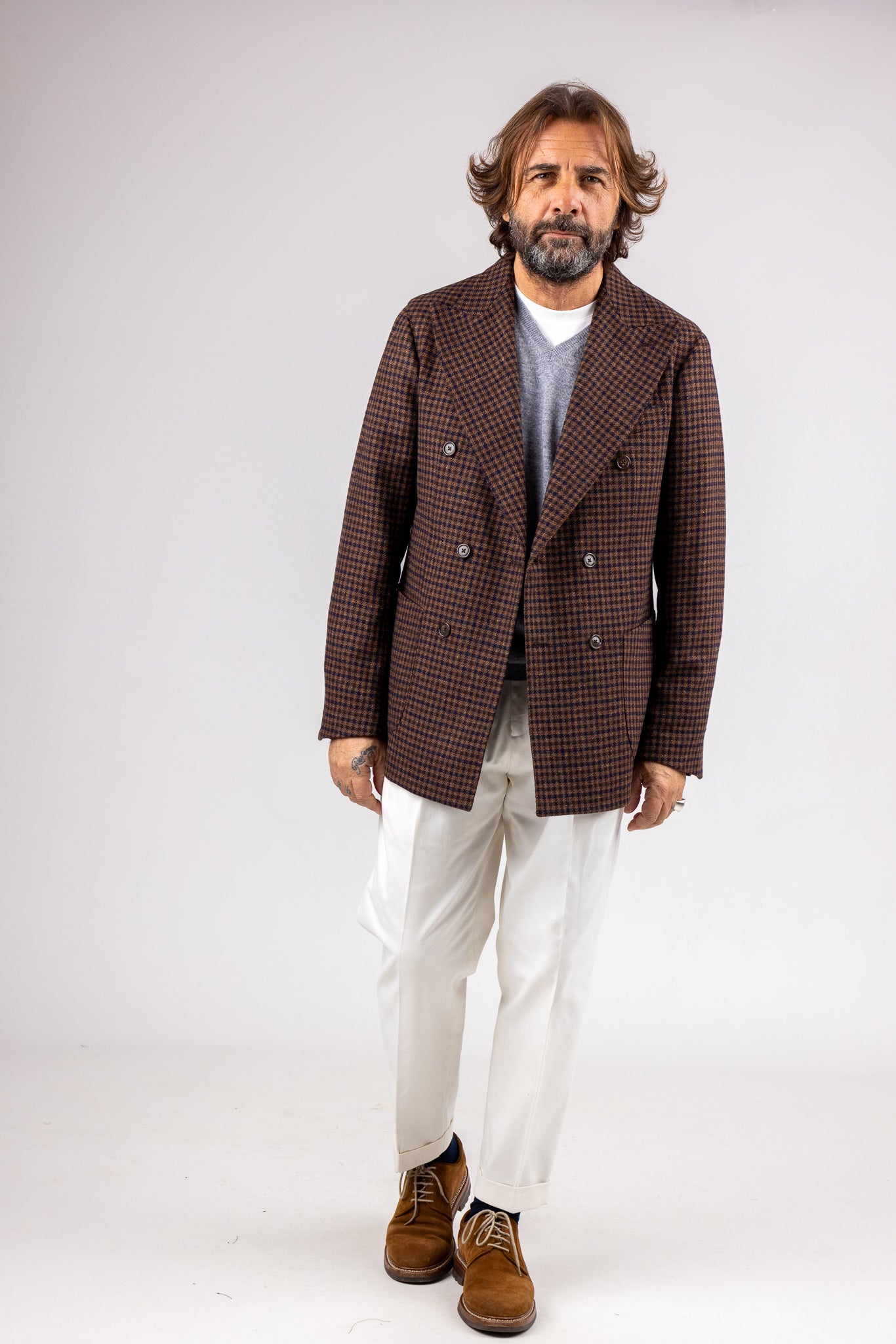 Giacca Agnelli Saturno Pied de Poule