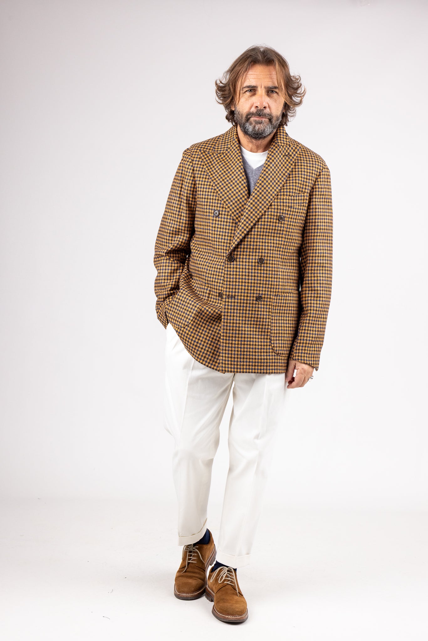 Giacca Agnelli Saturno Pied de Poule