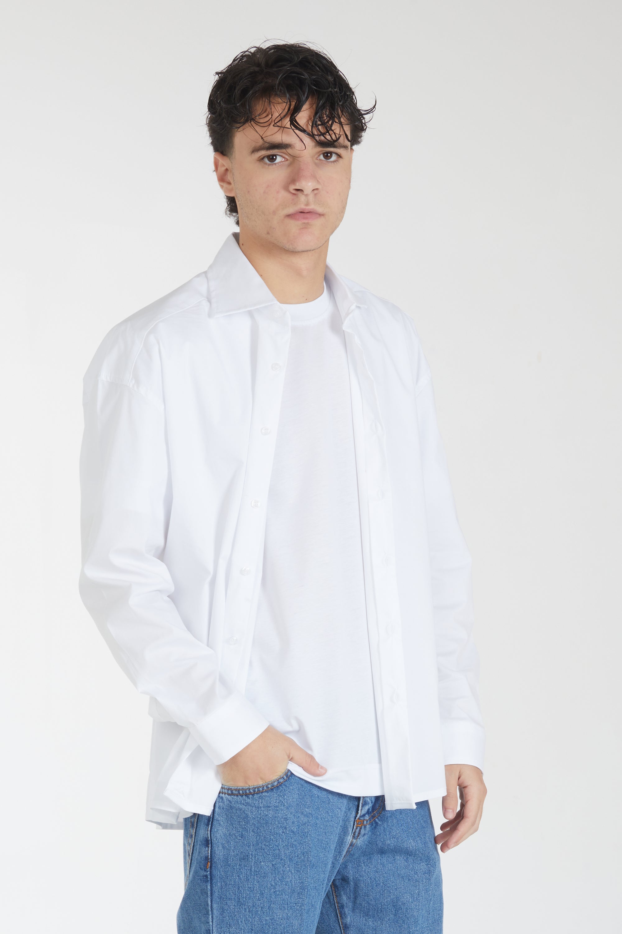 Camicia Over Tinta Unita