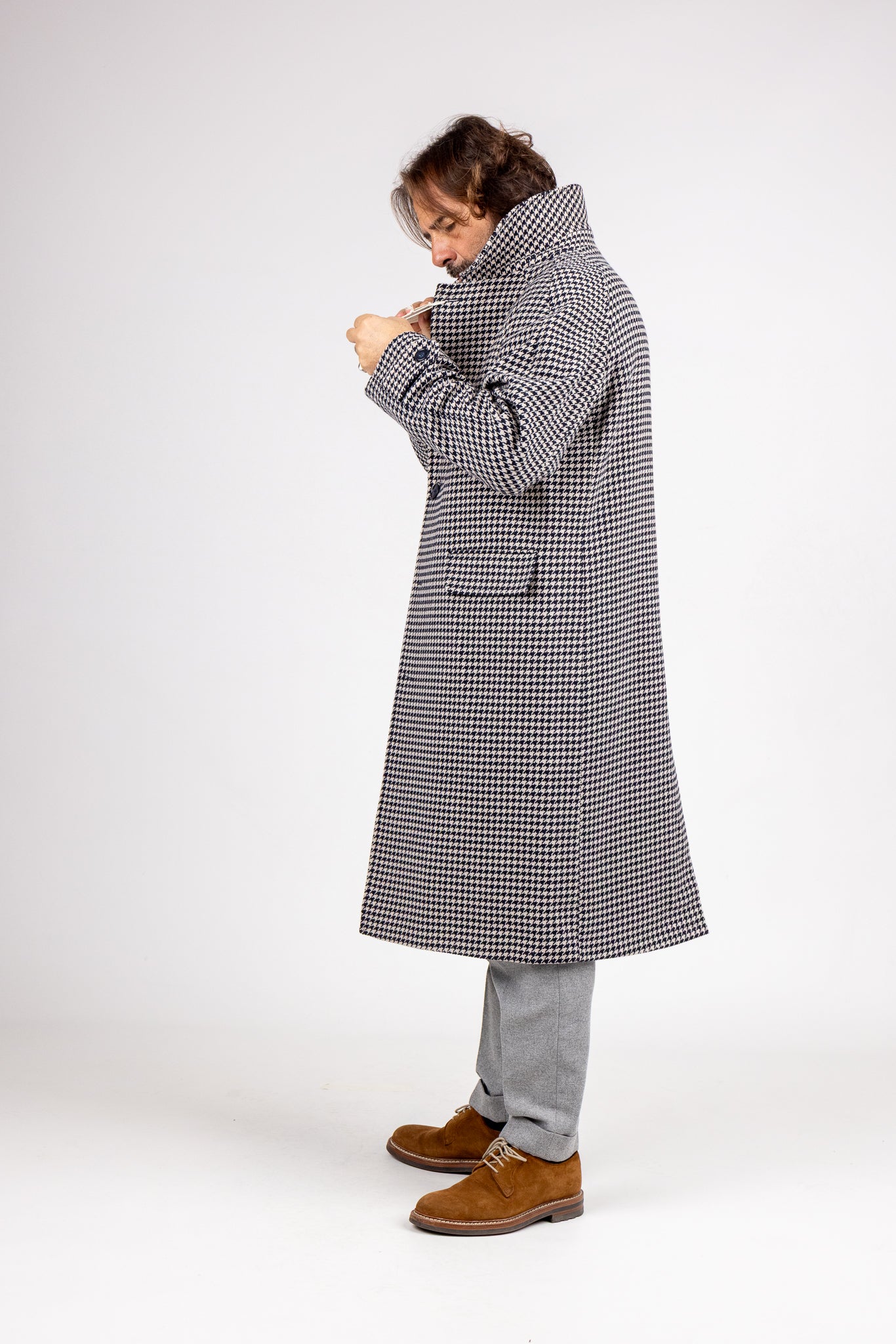 Cappotto Raglan Pied de Poule